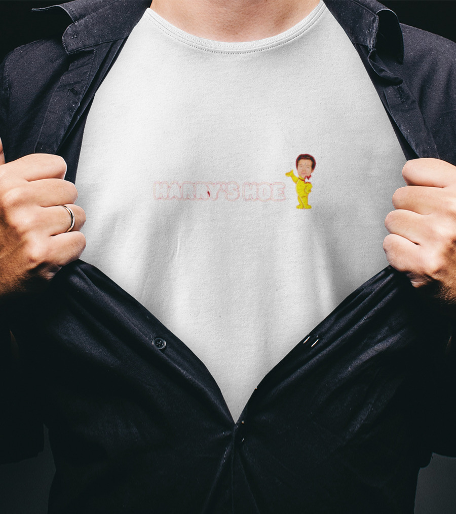 HARRY'S HOE Pointing Figure Outline T-Shirt