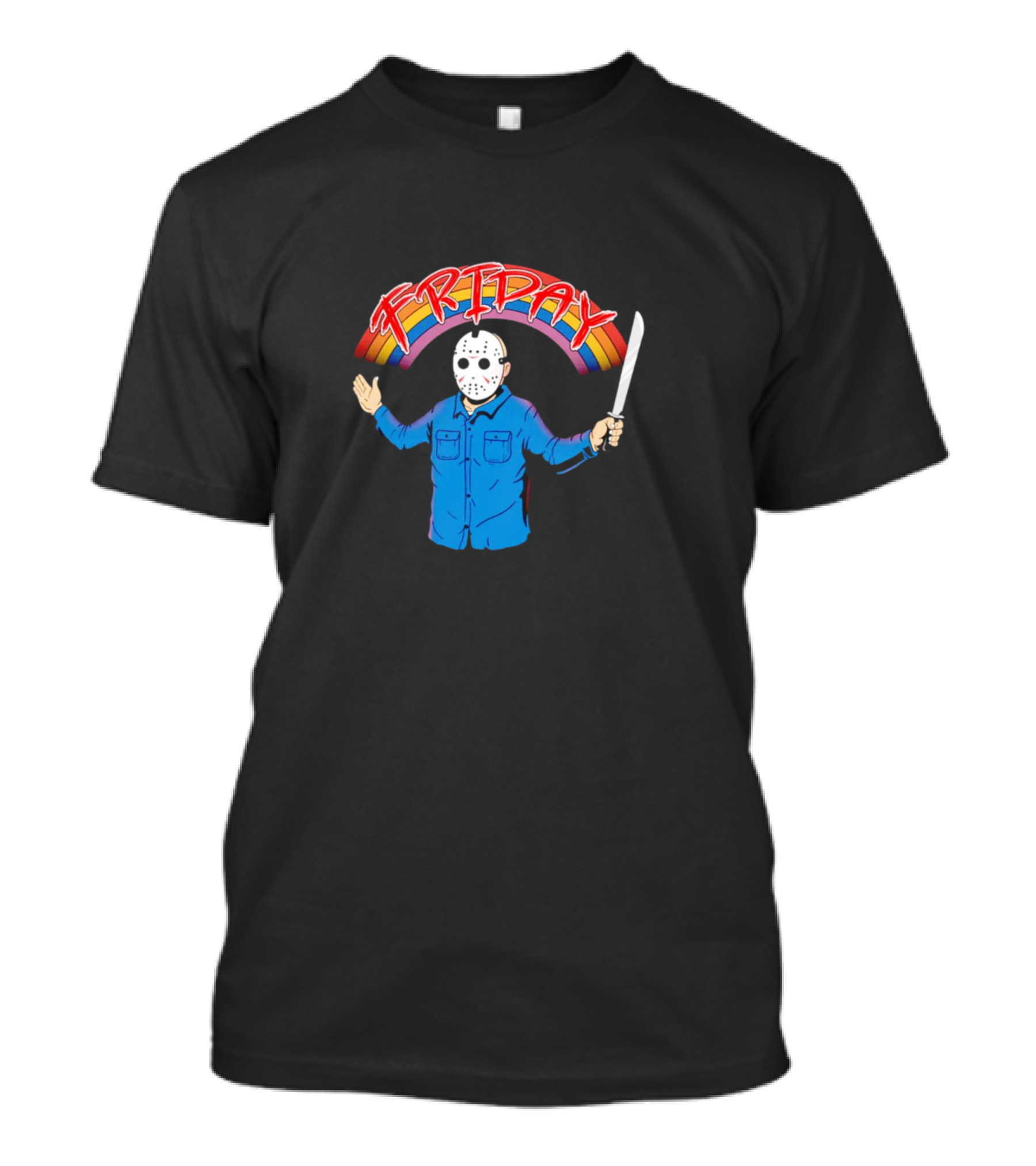 Jason Voorhees Friday Rainbow Halloween Horror T-Shirt