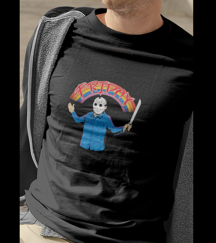Jason Voorhees Friday Rainbow Halloween Horror T-Shirt