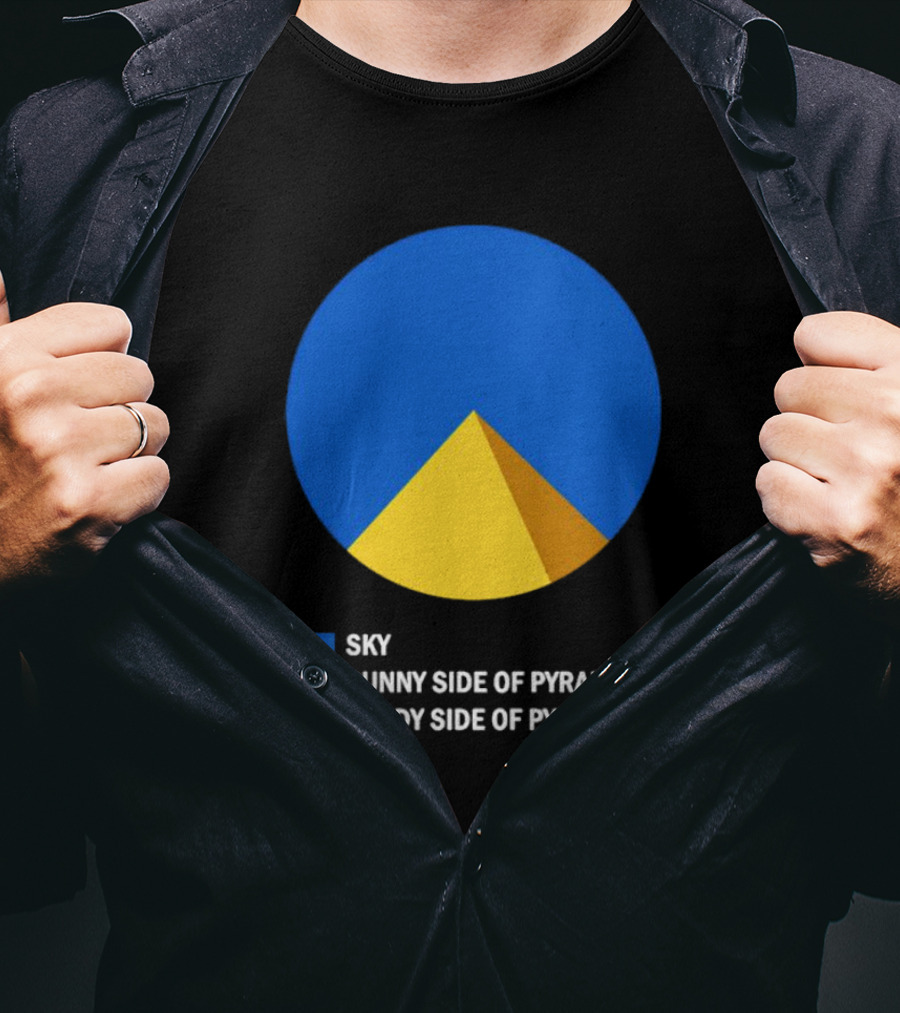 Sky Sunny Side Of Pyramid Shady Side Of Pyramid Chart Circle T-Shirt