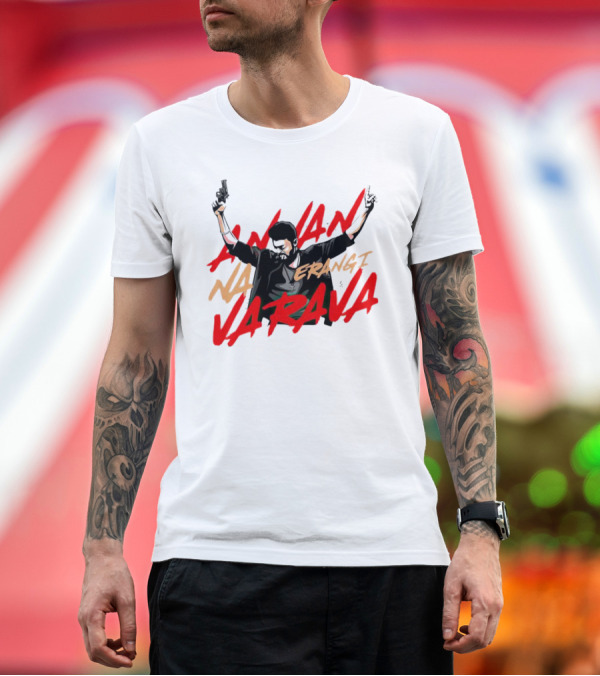 Premium T-Shirt: Annan Na Erangi Varava Guns Raised Pose T-Shirt Annan Na Erangi Varava Guns Raised Pose T-Shirt