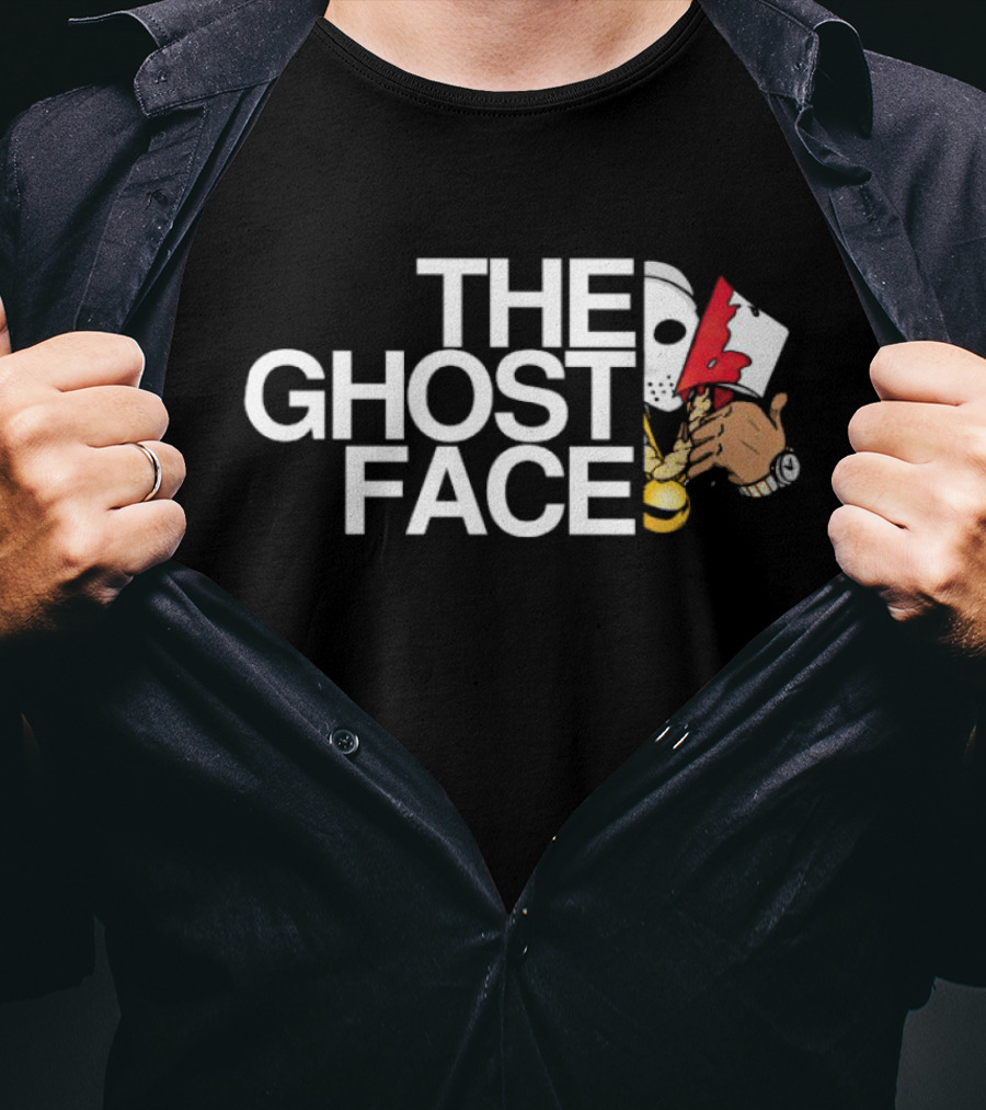 The Ghost Face Jason Voorhees Halloween Horror Mashup With Bloody Axe T-Shirt