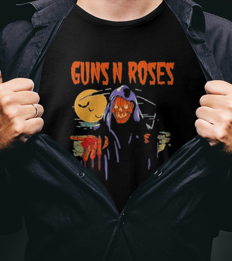 Guns N Roses Reaper Rose Halloween T-Shirt