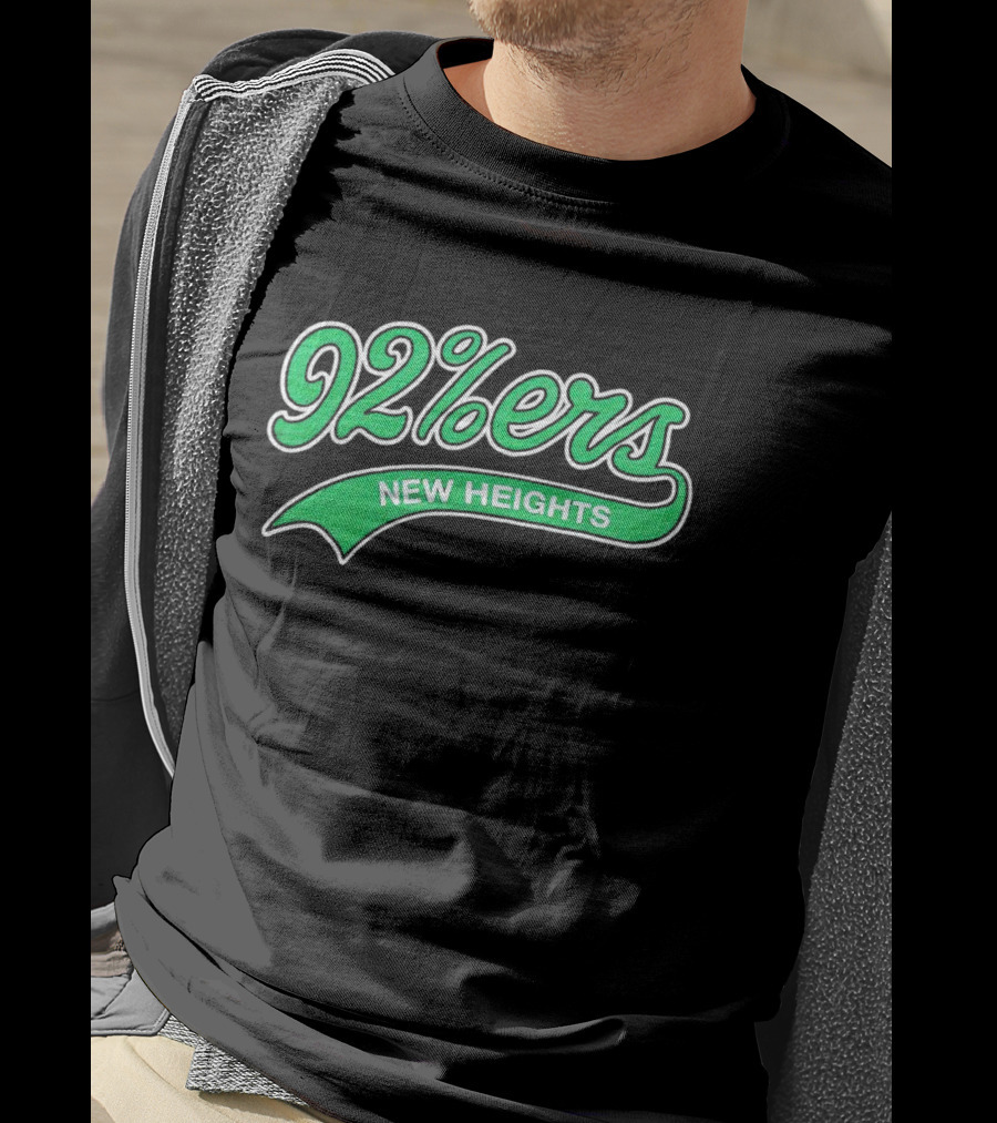 92%ers New Heights Philadelphia Green Script T-Shirt