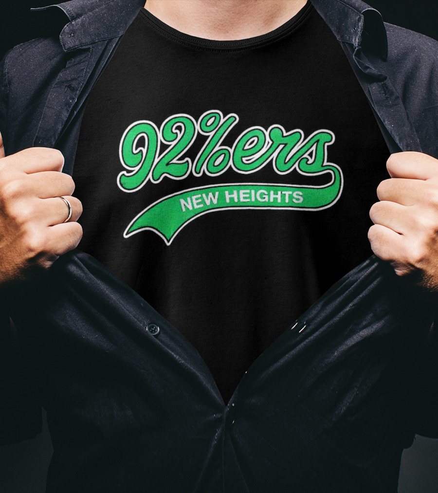 92%ers New Heights Philadelphia Green Script T-Shirt