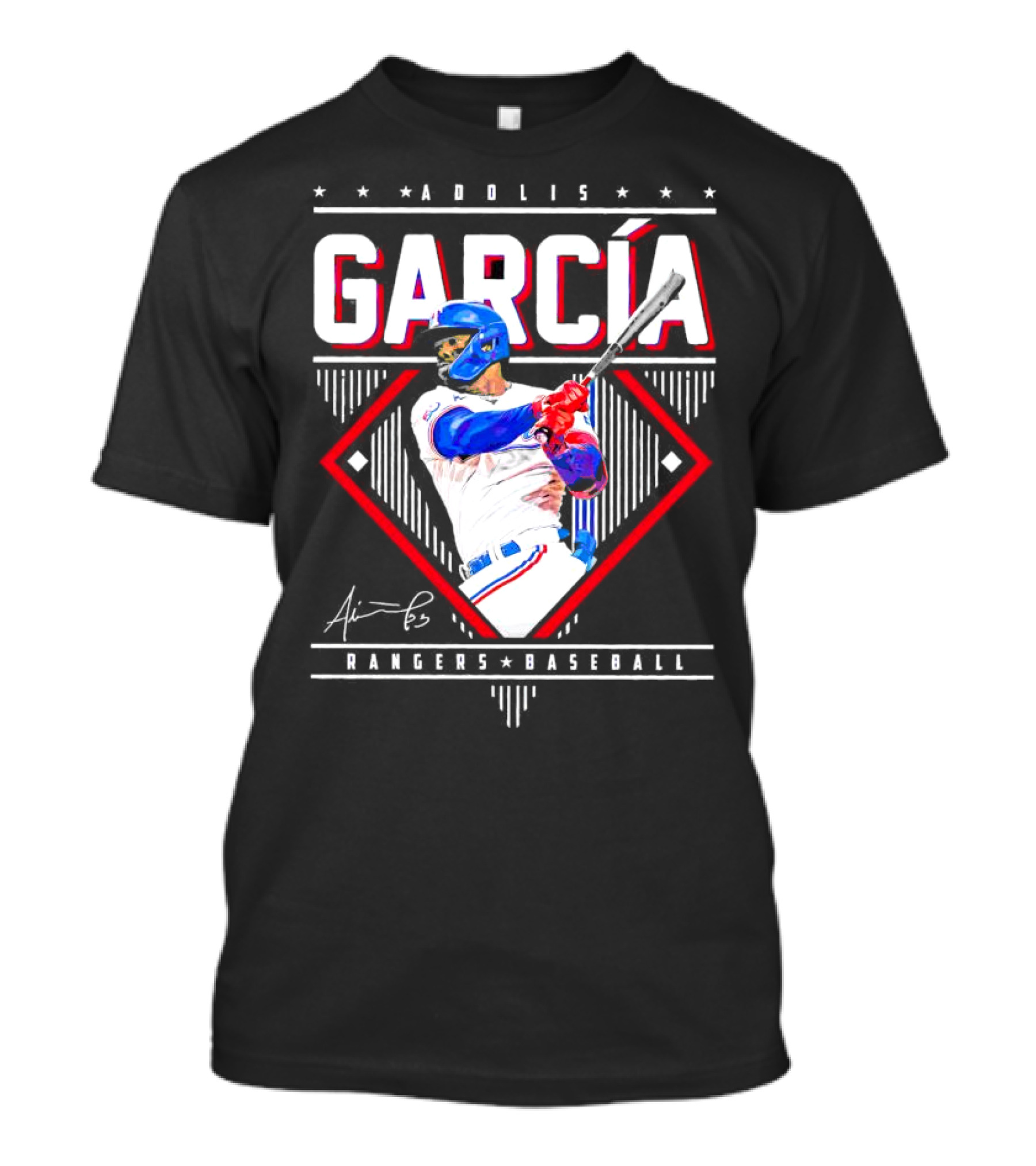 Adolis García Rangers Baseball Signature T-Shirt