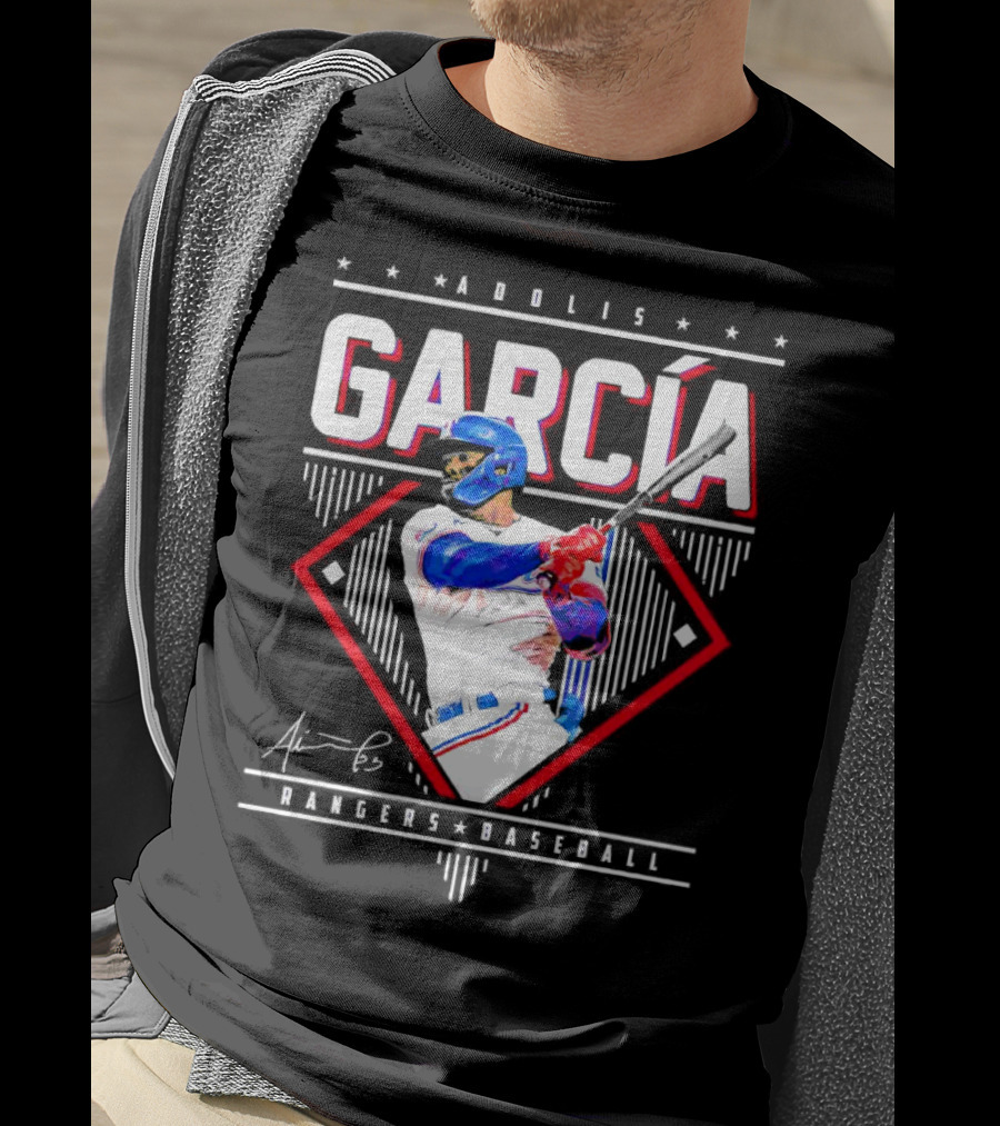 Adolis García Rangers Baseball Signature T-Shirt