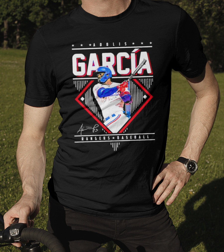 Adolis García Rangers Baseball Signature T-Shirt
