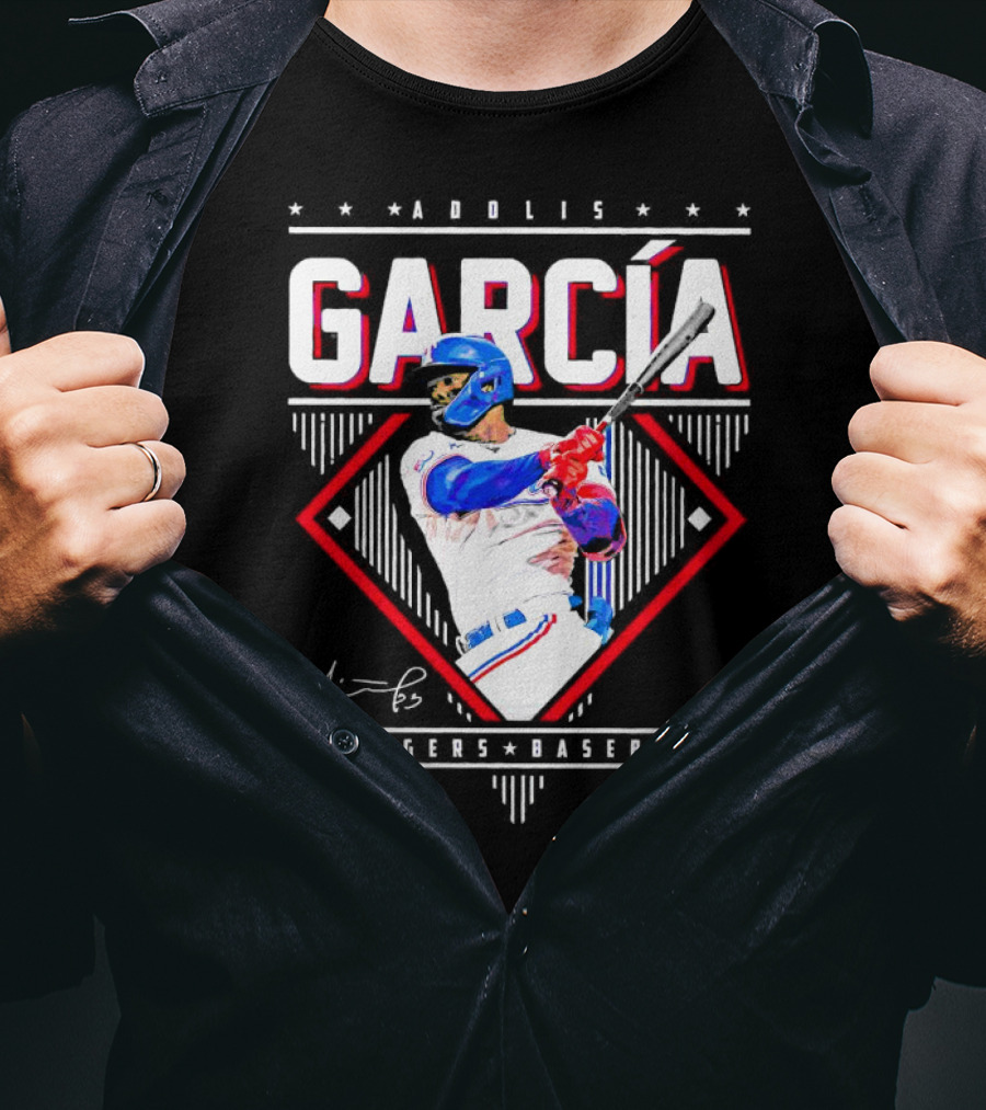 Adolis García Rangers Baseball Signature T-Shirt
