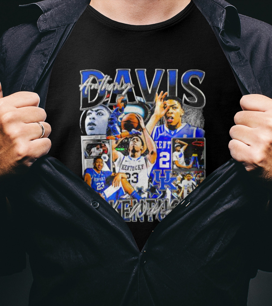 Anthony Davis Kentucky Wildcats Basketball Collage T-Shirt