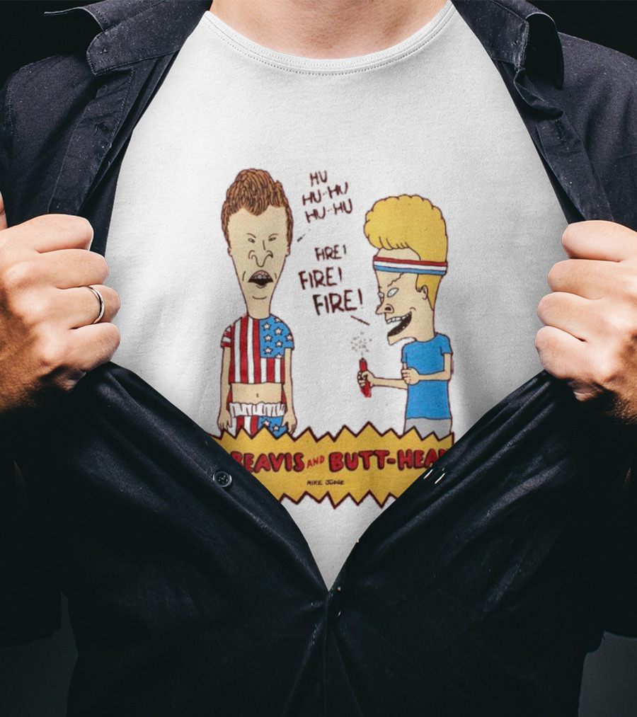 MTV Beavis And Butt-Head Fireworks Fire Fire T-Shirt