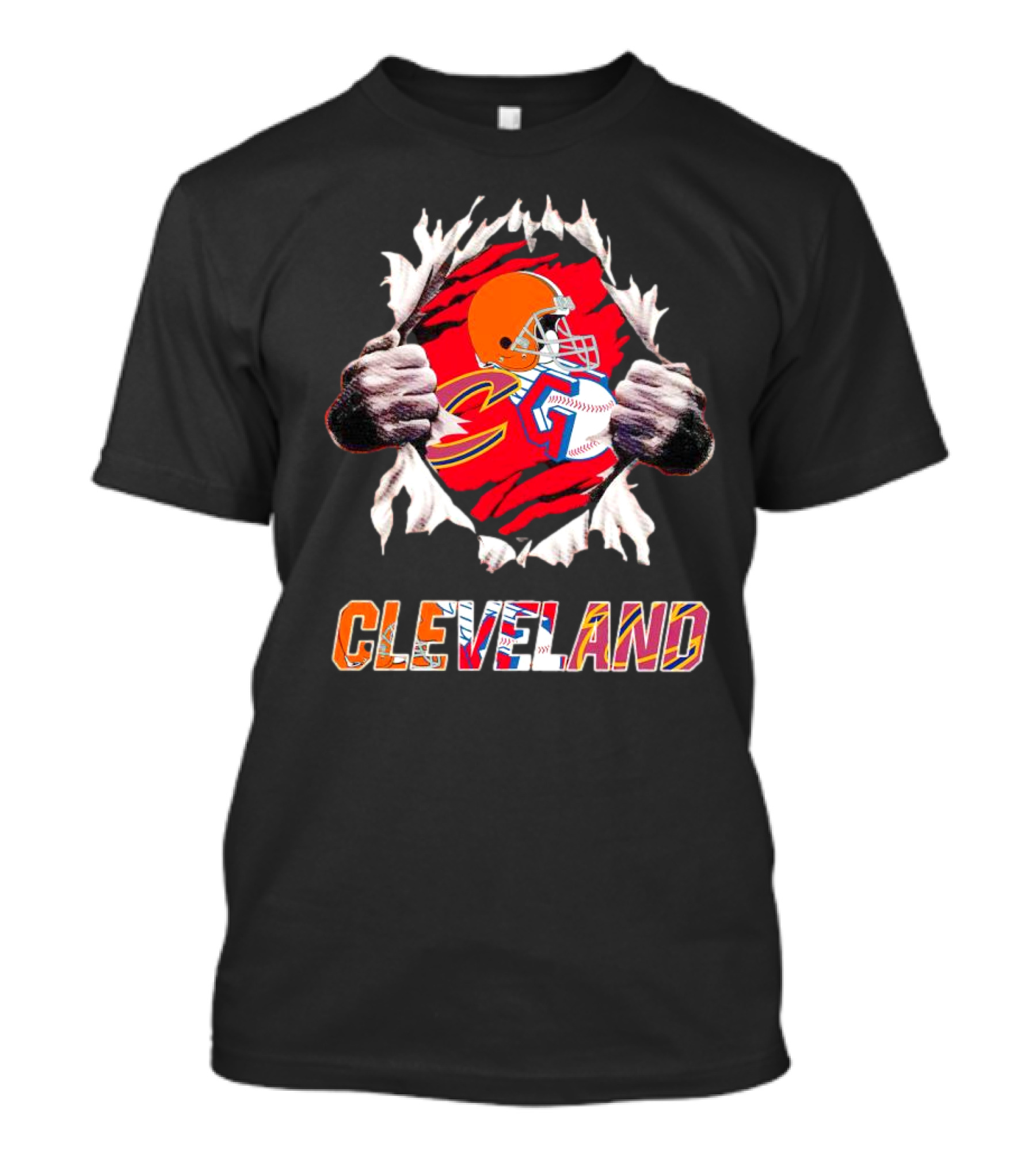 Cleveland Browns Cavaliers Guardians Sports Passion T-Shirt