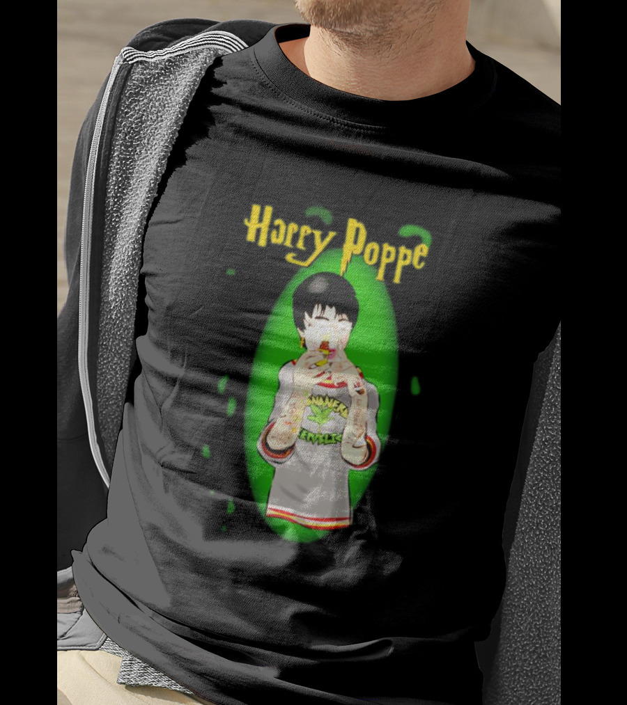 Harry Poppe Marijuana Dude With Tattoo Sleeves Smoking Weed T-Shirt