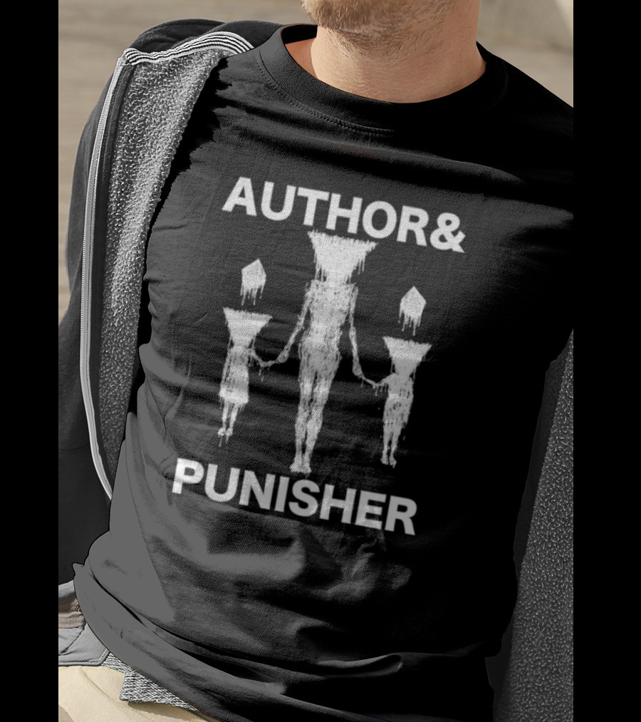 Author And Punisher Dripping Silhouettes Holding Hands T-Shirt