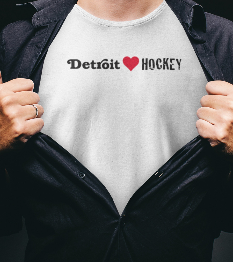 Detroit Heart Hockey Sports T-Shirt