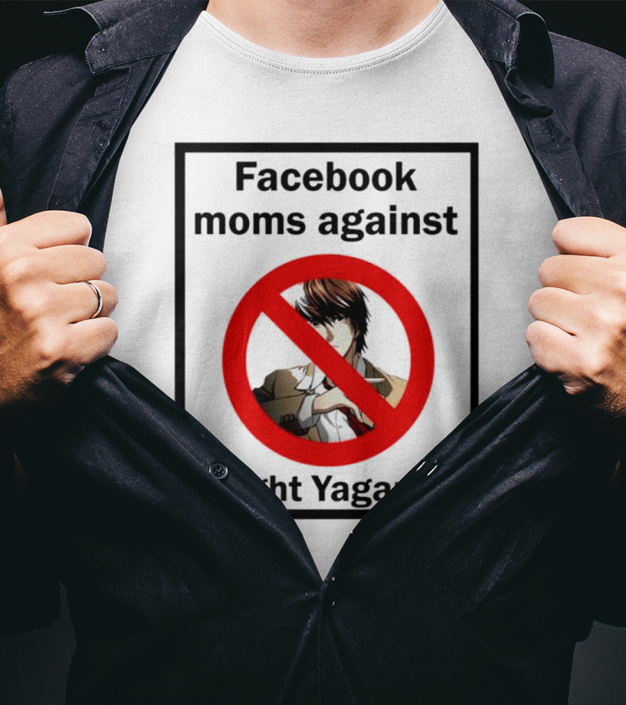 Facebook Moms Against Light Yagami Red No Symbol Anime Character T-Shirt