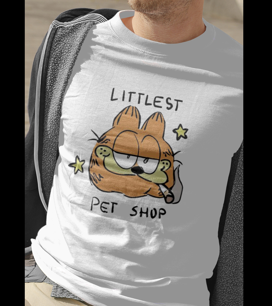 Littlest Pet Shop Garfield With Stars And Cigarette T-Shirt