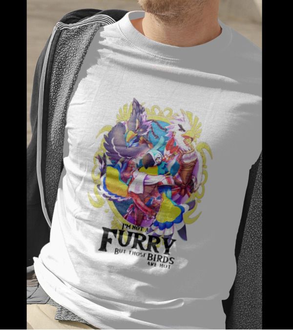 I’m Not A Furry But Those Birds Are Hot Fantasy Creature Collage T-Shirt