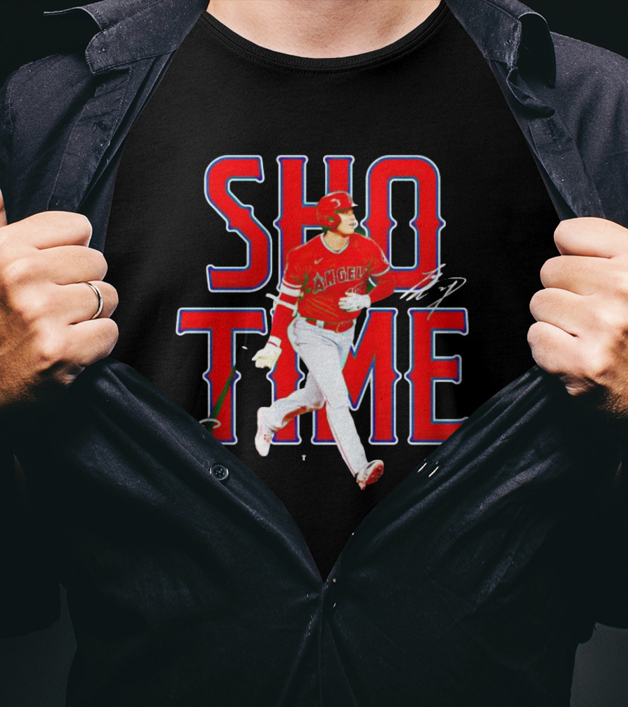 Los Angeles Angels Shohei Ohtani Show Time Bat Flip T-Shirt