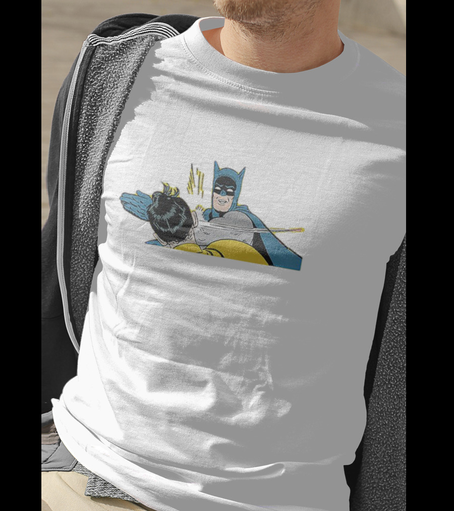 Batman Slapping Robin Comic Classic Meme Panel T-Shirt