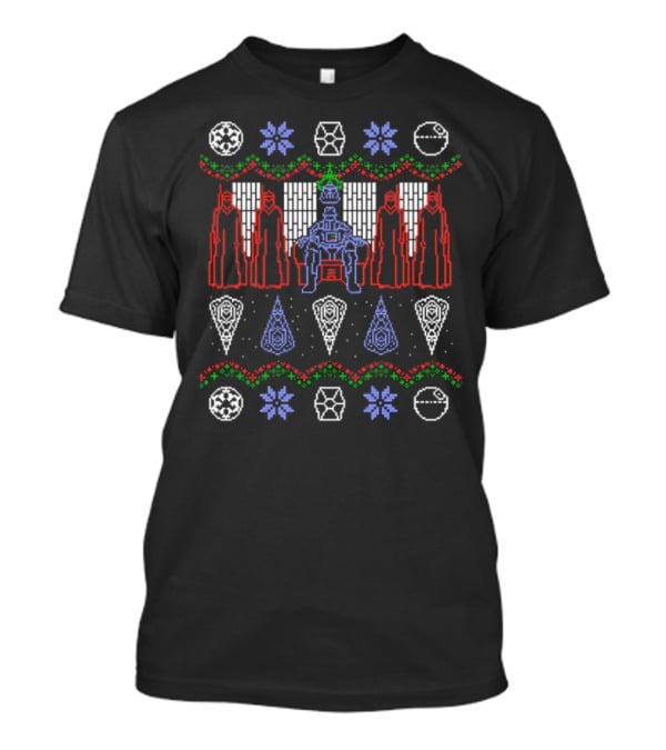 Darker Christmas With Galactic Empire Forces And Spacecraft Ornaments T-Shirt