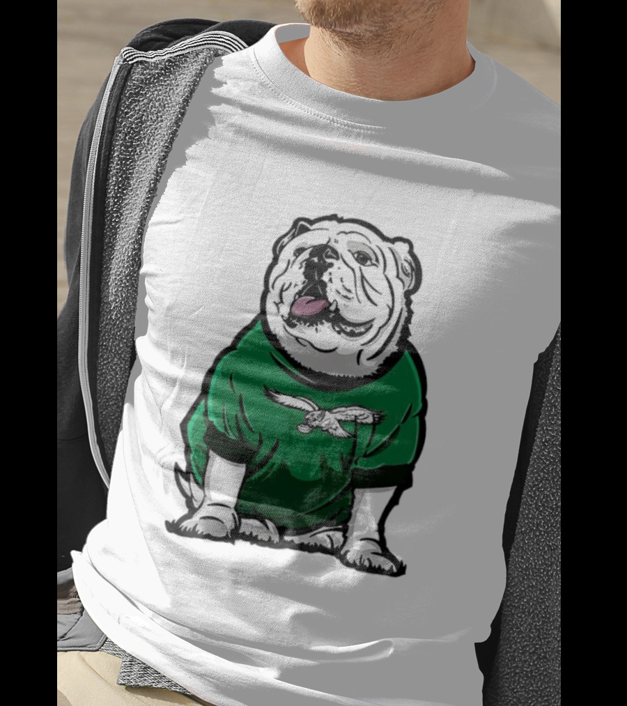 Dawg In Philadelphia Eagles Green Mascot Shirt With Bulldog And Eagle T-Shirt