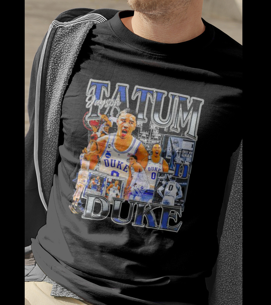 Jayson Tatum Duke Blue Devils Basketball Collage T-Shirt