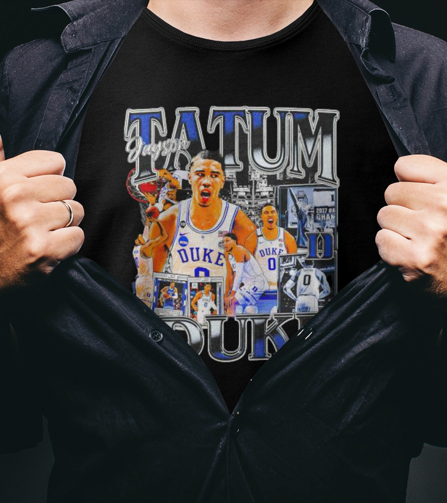 Jayson Tatum Duke Blue Devils Basketball Collage T-Shirt