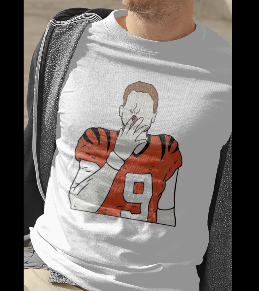 Joe Burrow Smokes Cigar Cincinnati Bengals Number 9 Jersey T-Shirt