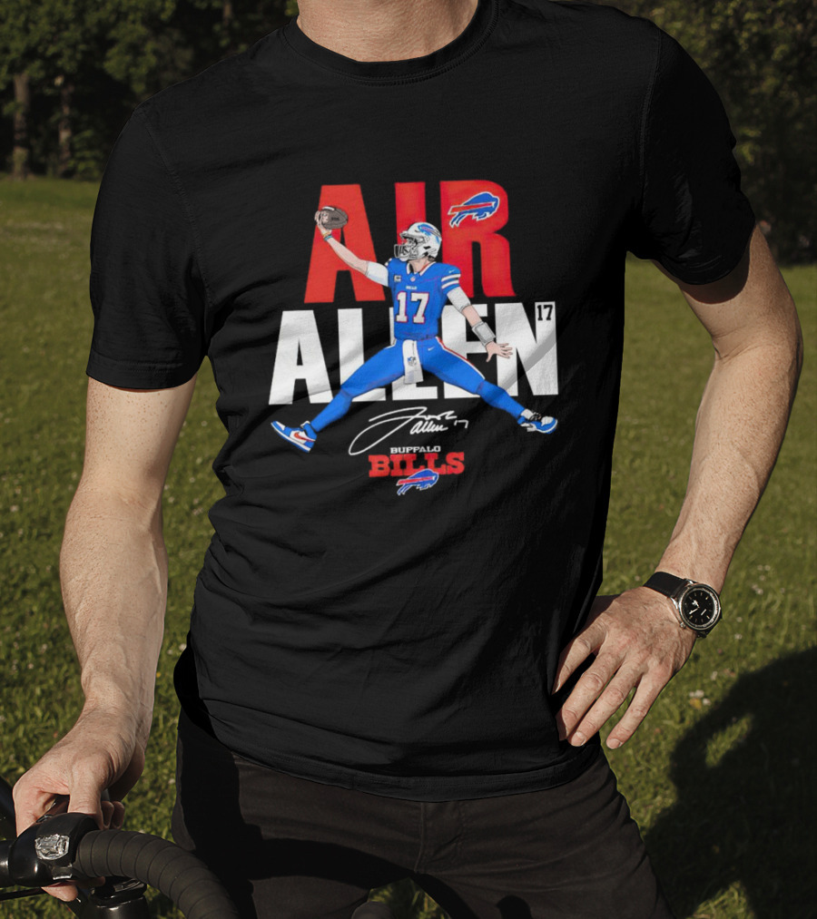 Josh Allen Air Buffalo Bills 17 Signature Football T-Shirt