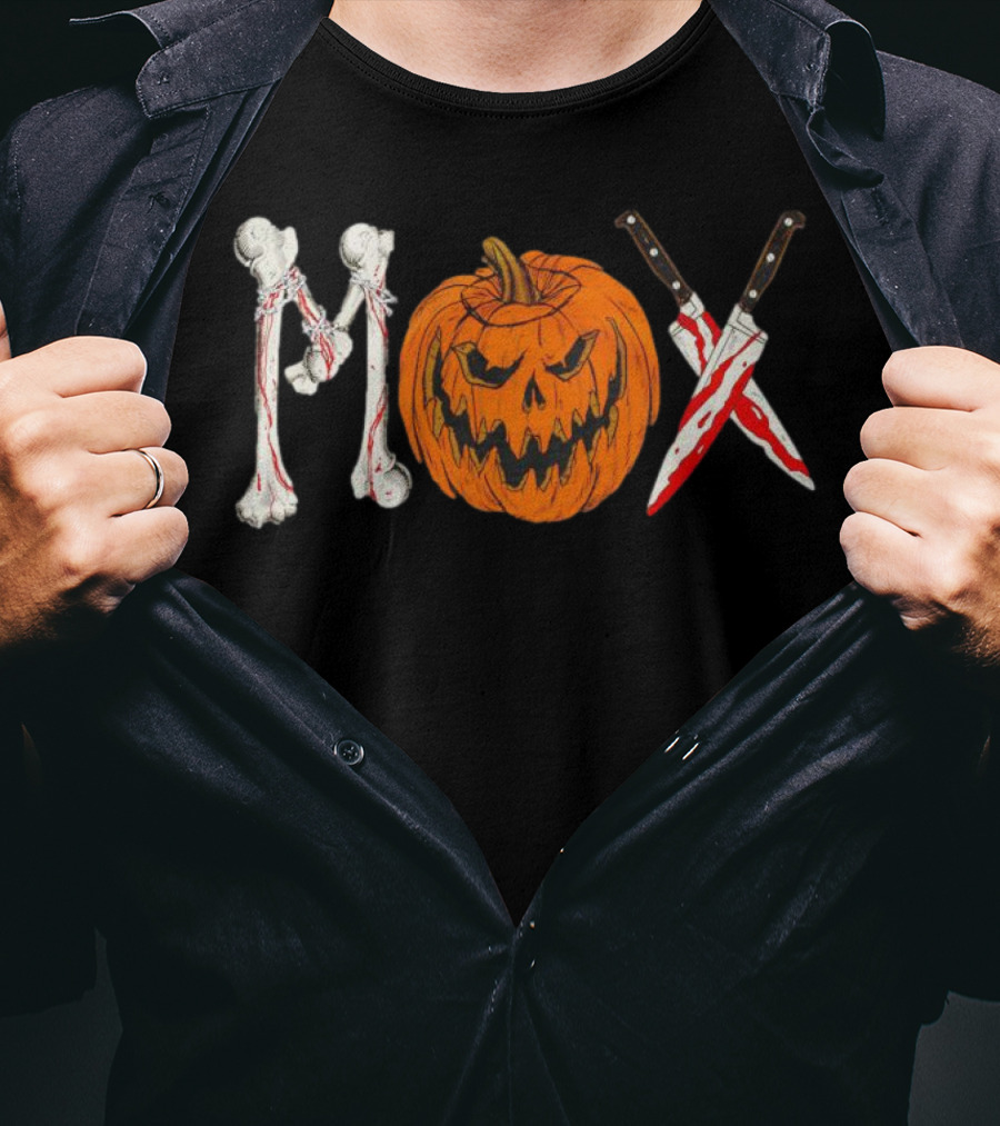 Mox Jon Moxley Halloween Bones Pumpkin Knives T-Shirt