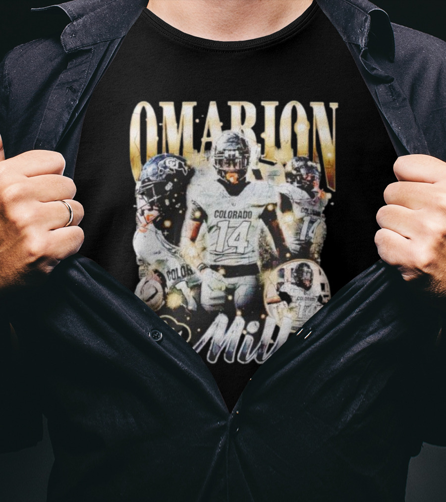 Omarion Miller Colorado Buffaloes Football Star #14 T-Shirt