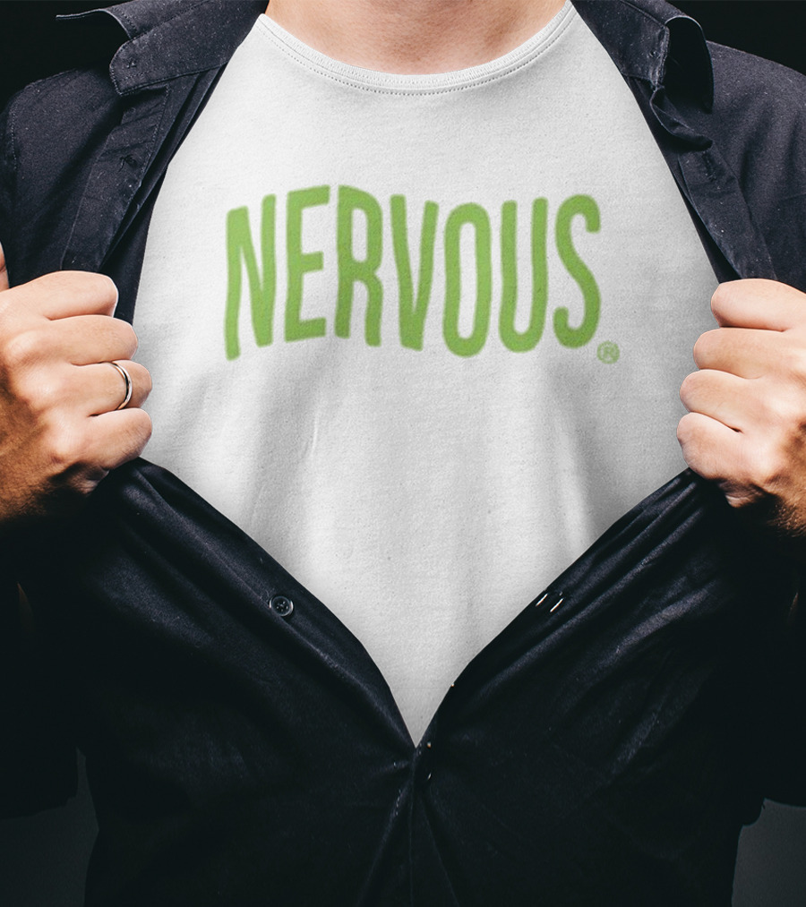 Nervous Pandershirts Minimalist Text T-Shirt