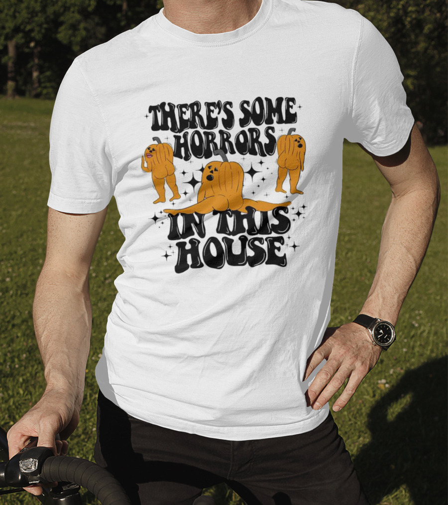 There’s Some Horrors In This House Pumpkin Characters T-Shirt