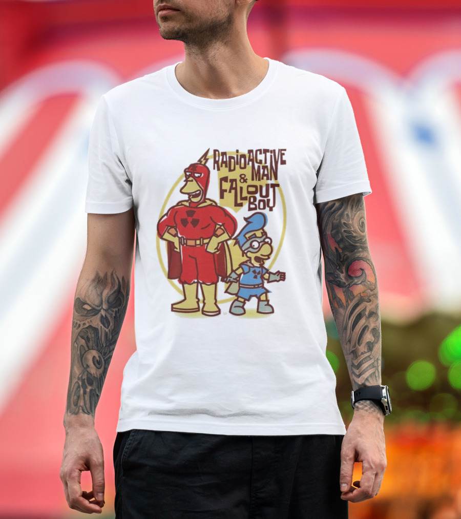 Radioactive Man and Fallout Boy Comic Duo Heroic Power T-Shirt