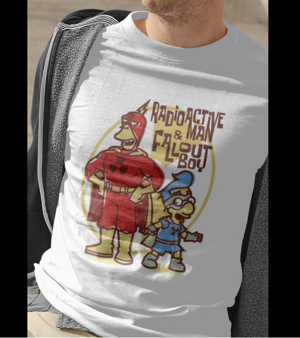 Radioactive Man And Fallout Boy Comic Duo Heroic Power T-Shirt