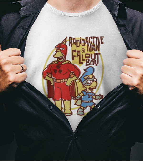 Radioactive Man And Fallout Boy Comic Duo Heroic Power T-Shirt