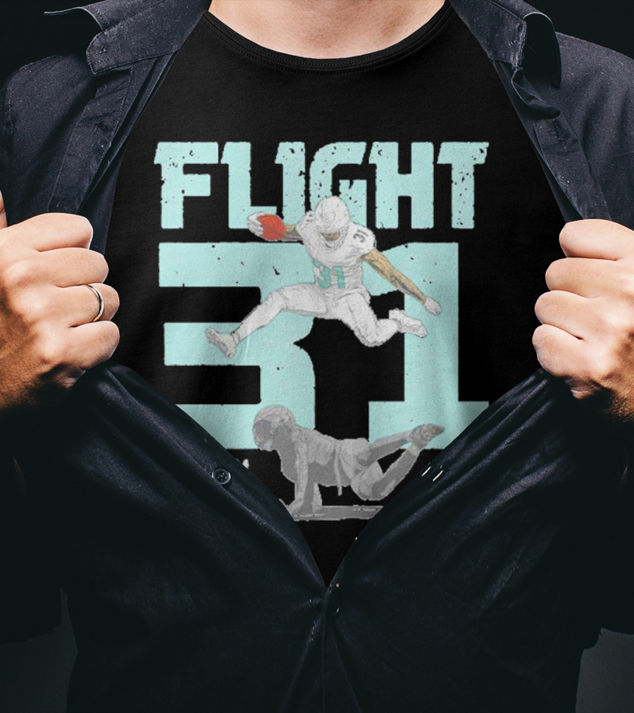 Raheem Mostert Flight 31 Miami Football T-Shirt