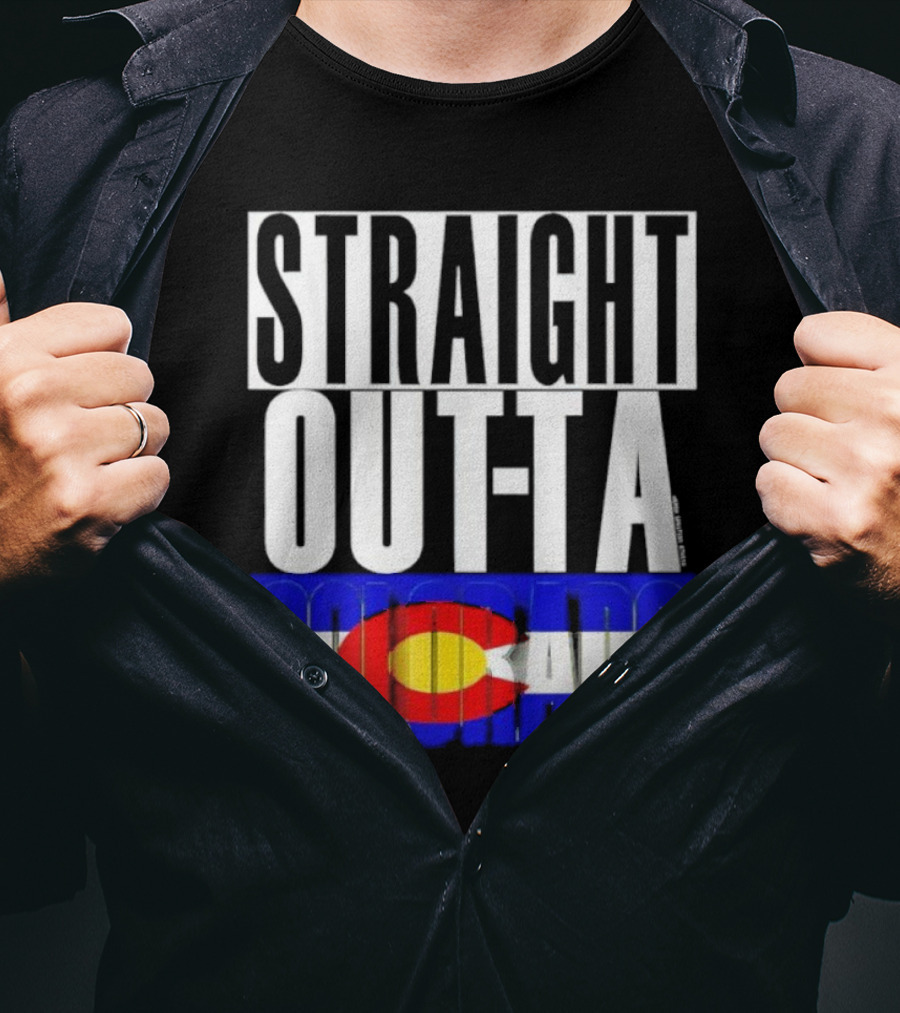 STRAIGHT OUTTA COLORADO Colorado Flag T-Shirt