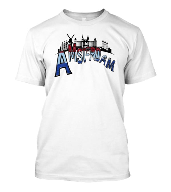 Amsterdam Dutch Skyline Windmill Souvenir T-Shirt