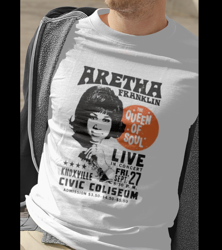 Aretha Franklin Live Concert At Knoxville Civic Coliseum The Queen Of Soul Friday Sept 27 T-Shirt
