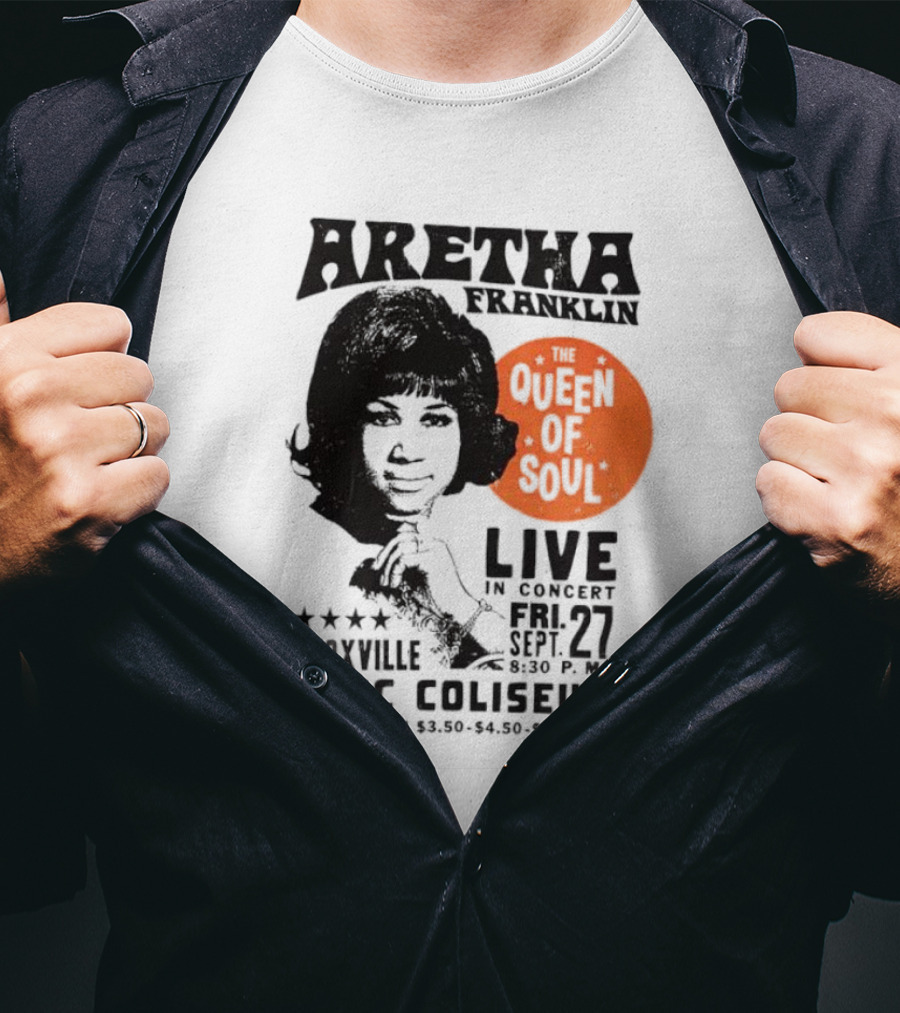 Aretha Franklin Live Concert At Knoxville Civic Coliseum The Queen Of Soul Friday Sept 27 T-Shirt