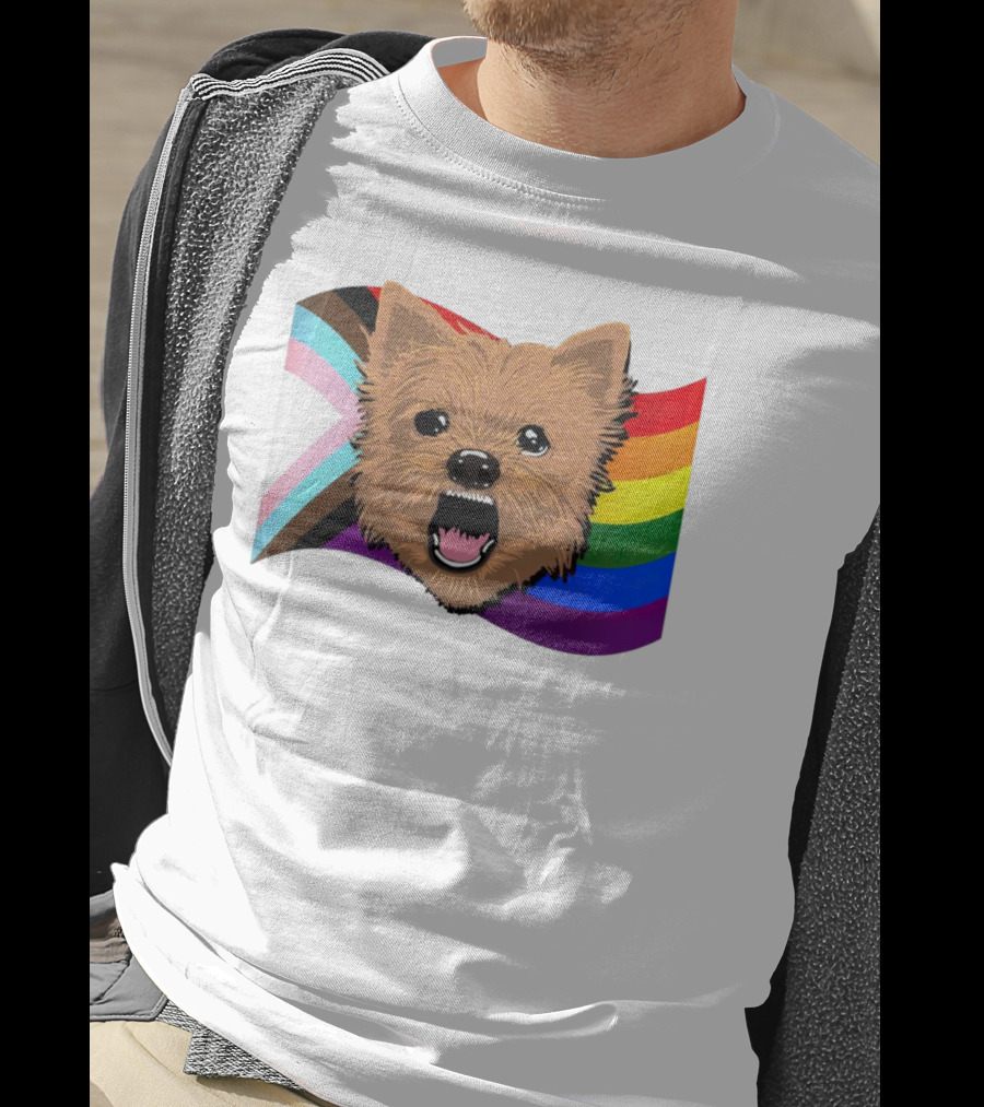 Dog MarcoMania Norwich Havok Pride Rainbow Flag T-Shirt