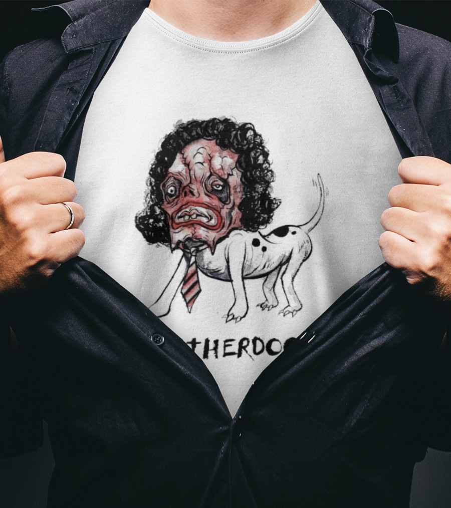 Leatherdog Creepy Curly Wig Halloween Monster T-Shirt