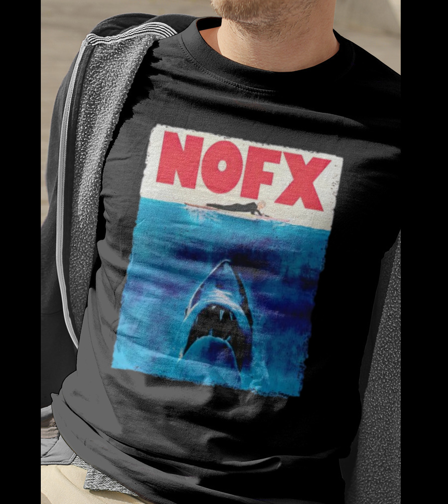 NOFX Jaws Surfer Shark T-Shirt