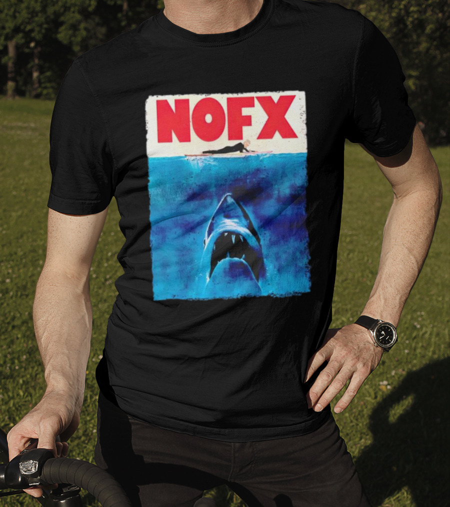 NOFX Jaws Surfer Shark T-Shirt