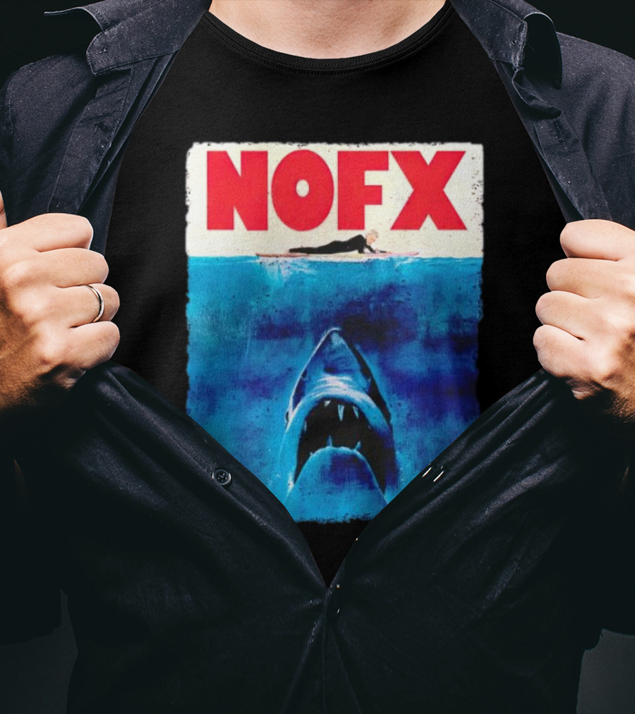NOFX Jaws Surfer Shark T-Shirt