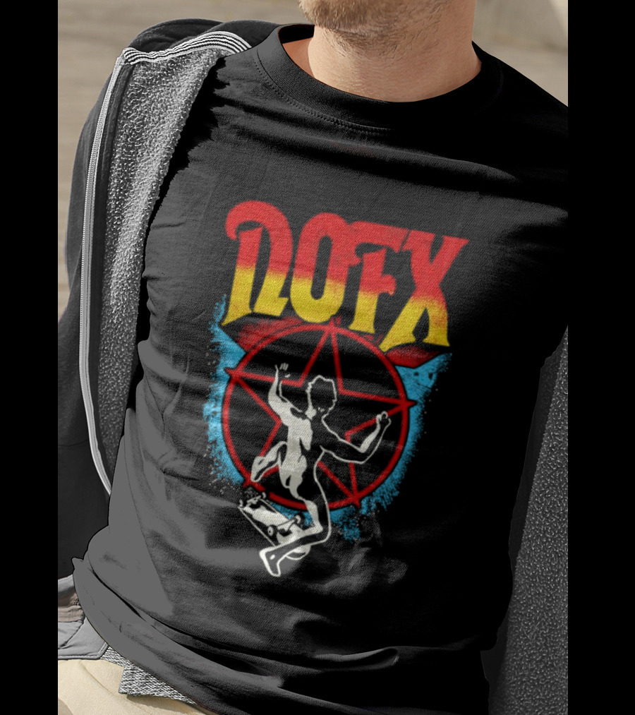 NOFX Skateboarding Pentagram Kickflip T-Shirt