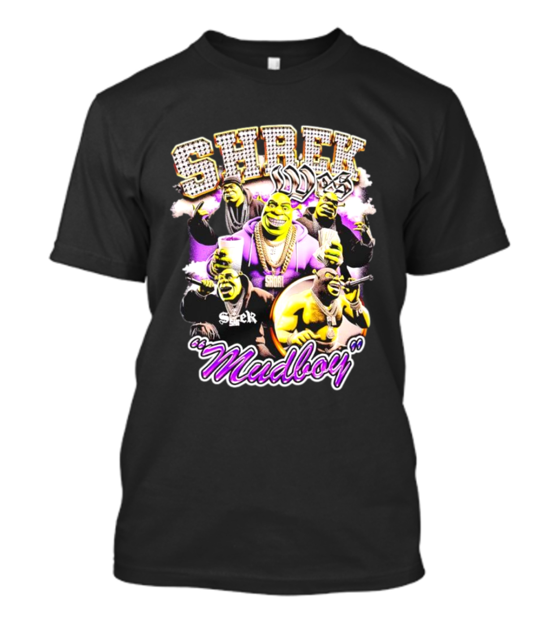 Shrek Wes Mudboy Pop Culture Mashup 90s T-Shirt