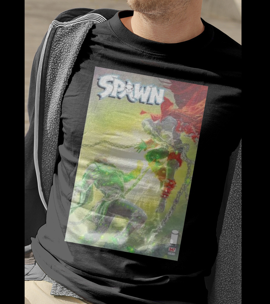 Spawn 347 Comic Cover Dark Hero Battle Chains T-Shirt